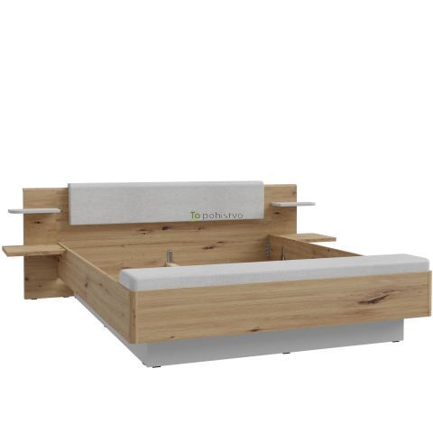 Bed KASURA 180x200 oak+grey KSRL3181-M815