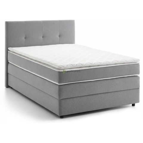 Box spring postelja MERLIN POCKET  (siva - Orion 102, 185x208x121)