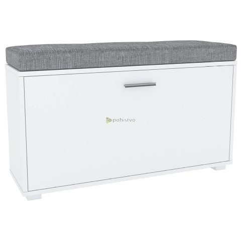 Shoe cabinet PELAGO 91 white + grey