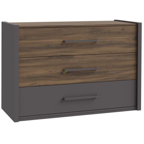 Chest PEMBURY dark oak+grey DLCK215-M777