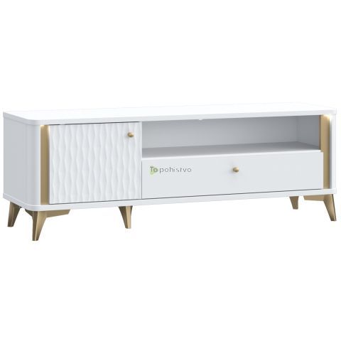 TV Chest FORREST HILLS white+gold FTHT121LB-M841