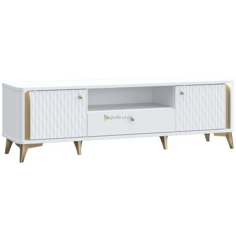 TV Chest FORREST HILLS white+gold FTHT131B-M841