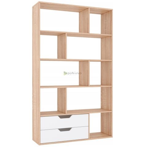 Cube cabinet BIERA sonoma + white (Roberto rack, color oak sonoma / white)