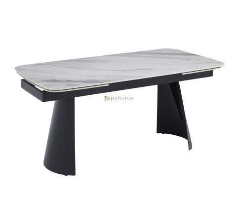 Extension table VENOM (160+40+40)x90x76 cm white & blue