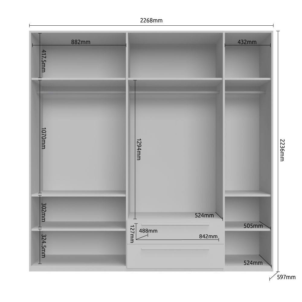 Omara PIANO P52/PN dimenzije