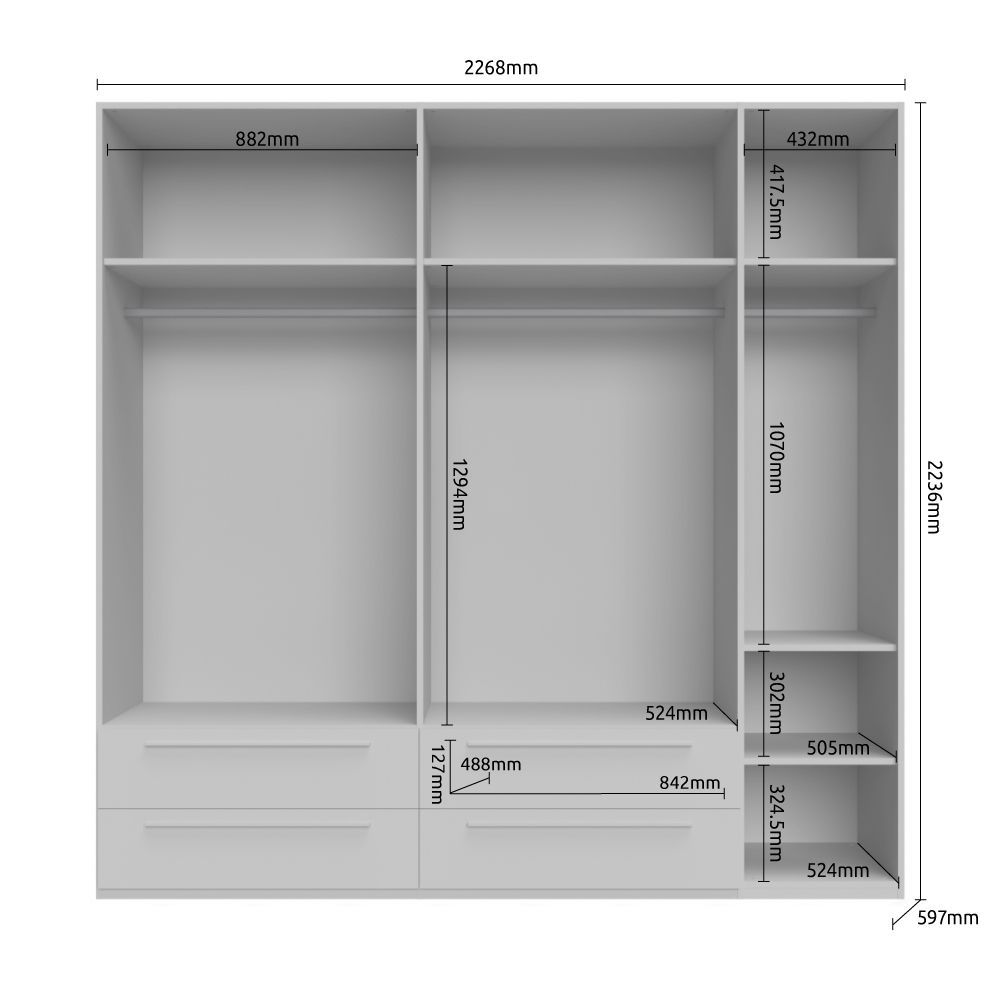 Omara PIANO P54/PN dimenzije