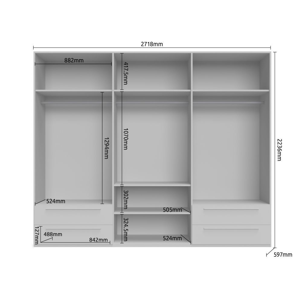 Omara PIANO P64-2/PN dimenzije