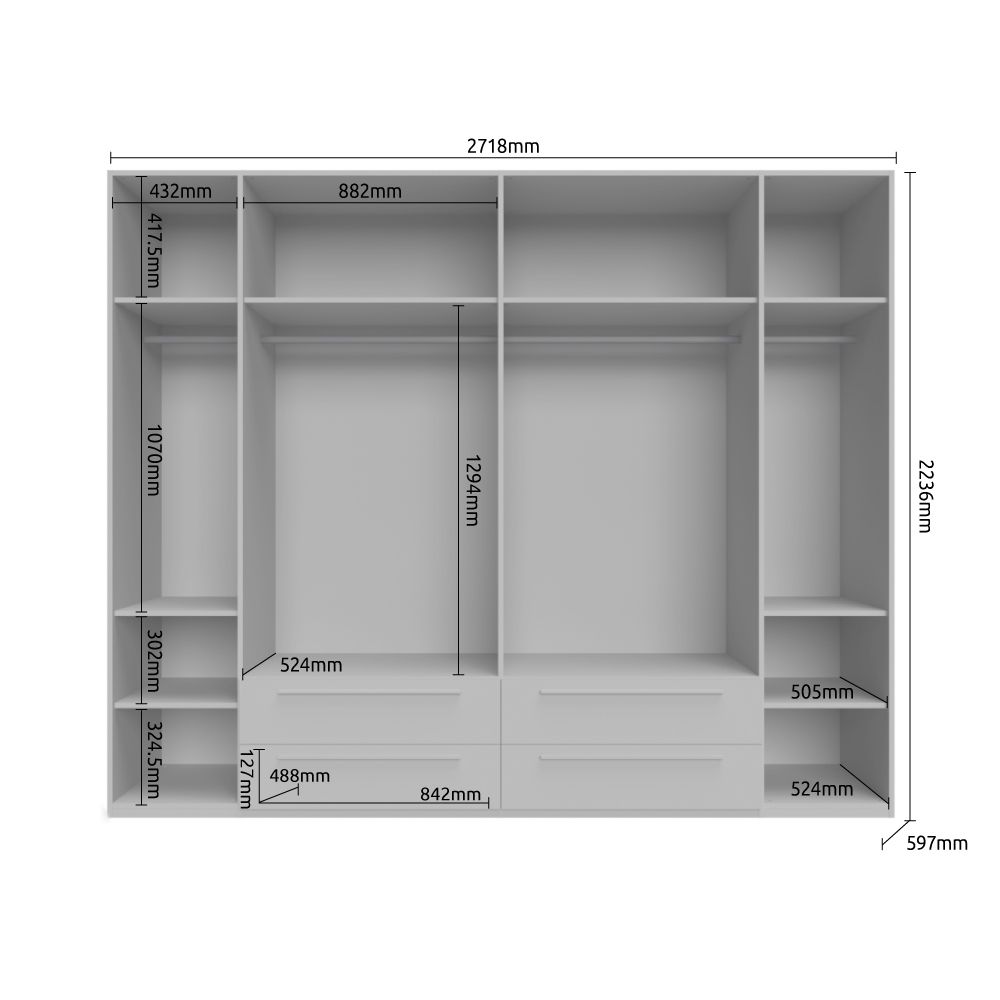 Omara PIANO P64/PN dimenzije