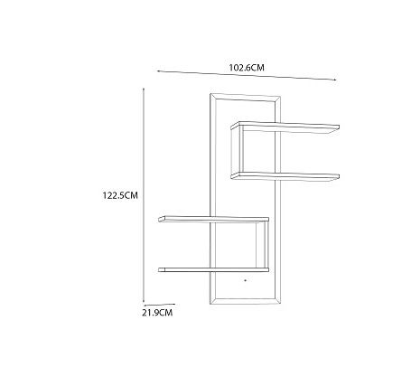 Stenska polica Jytanas dimenzije