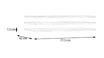 Police za omaro ECONOBOXIT 80cm dimenzije